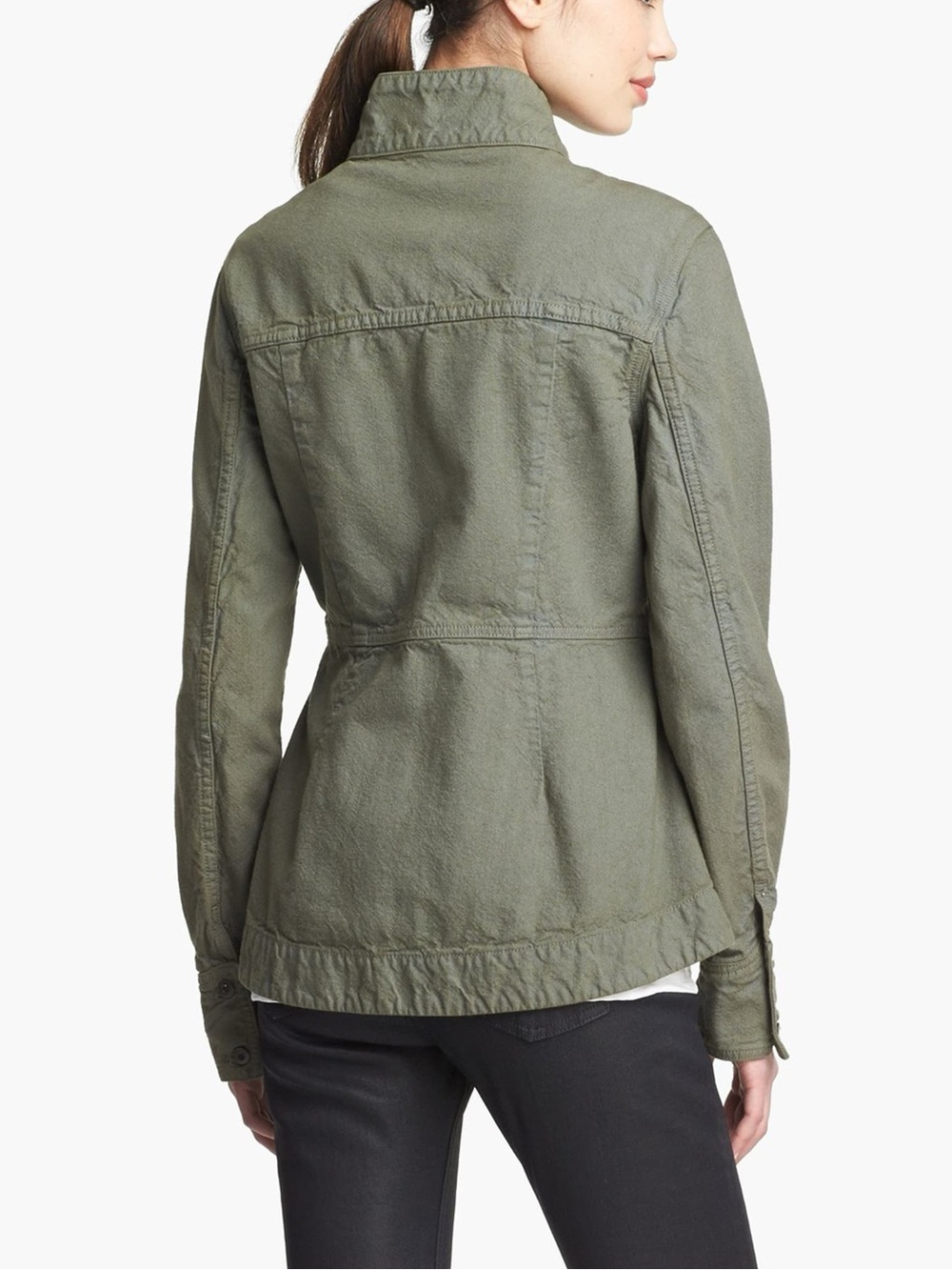 Rag & Bone Chamberlain Jacket Size XS Army Olive Green Cotton Military Utility - Picture 8 of 15